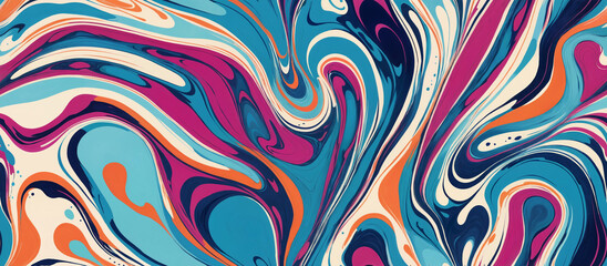 Obraz premium Pattern. Vibrant Abstract Marble Pattern with Swirls and Waves