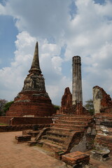 Wat Mahathat, Ayutthaya Province, Thailand, destroyed by the Burmese in 1767. Photo taken on 29 March 2024.