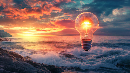 Bright idea and creative thinking