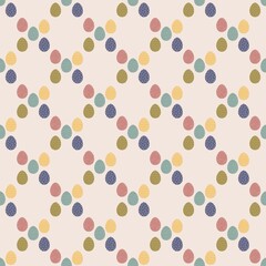 Simple pattern. Easter-themed patterns with symbols like eggs, bunnies, and flowers. Bright colors and cheerful details make them perfect for gift wrapping, cards, packaging, or decor. Great for Easte