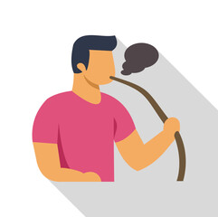 Man smoking hookah in a relaxing moment, enjoying the aromatic and flavored tobacco