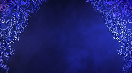 Elegant Blue Floral Design Background Image