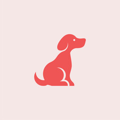 cute dog logo design vector
