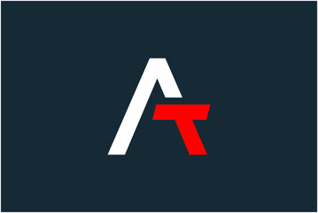Initial AT Logo Design Vector