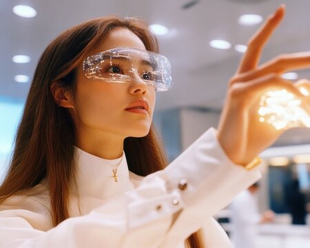 Explore Cutting-Edge Collaboration Tools for Business Innovation, a futuristic workspace experience, where professionals use AI-driven collaboration tools to develop groundbreaking strategies and