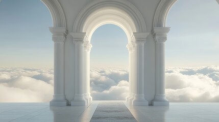 Fototapeta premium Doorway to heaven Conceptual design