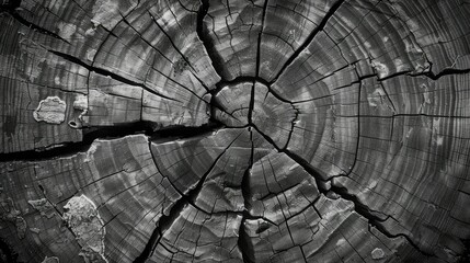 Obraz premium rough wood texture abstract of a black wood tree --no text and people, human --chaos 10 --ar 16:9 Job ID: a4a04f37-4e49-4ce2-9d13-2df049e266ff