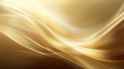 Obraz premium Abstract Golden Waves Flowing Design