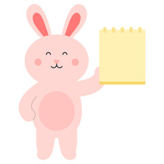 수첩 들고 있는 토끼 일러스트 © Llisole