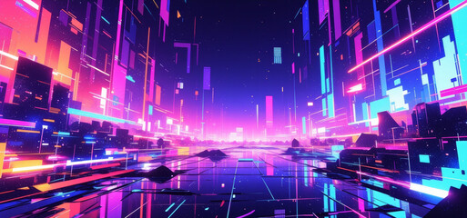 Fototapeta premium anime wallpaper abstract illustration background.