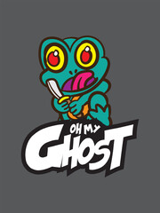 japanese ghost vector for kids tshirt cultural fashion