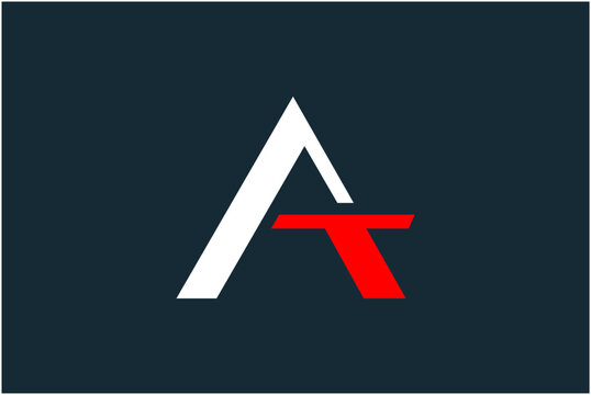 Initial AT Logo Design Vector