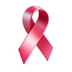 World Cancer Day awareness ribbon isolated on transparent background