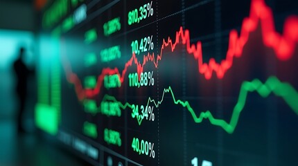 Live Stock Market Screen Showing Price Changes and Trading