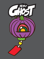 japanese ghost vector for kids tshirt cultural fashion