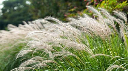 Enchanting Prairie Grass Swaying Gracefully in the Wind: A Peaceful Connection to the Expansive and Stunning Scenery of the Natural World