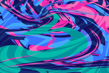 Abstract background with colorful wavy geometry shape