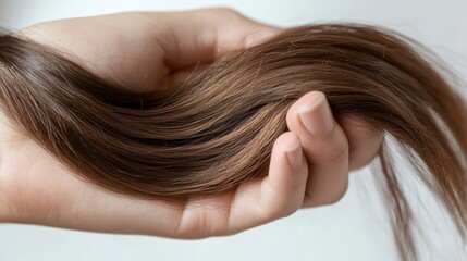 Fototapeta premium A lock of hair in a hand