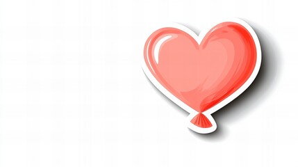 A charming illustration of a heart-shaped balloon, perfect for Valentine's Day or romantic projects.