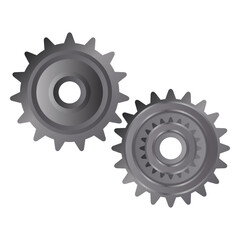 Gear Power Machine Parts Vector. Industrial Equipment Gear Elements. Gear Icons.
