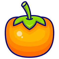 Filled Line Persimmon Icon