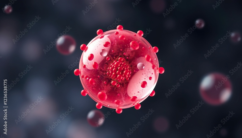 Leinwandbilder microscopic view of cell structure and numerous smaller components