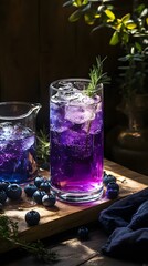 A beautifully presented probiotic mocktail, crafted with fermented ingredients for a refreshing, health-boosting, and visually appealing experience.