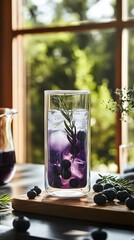 A beautifully presented probiotic mocktail, crafted with fermented ingredients for a refreshing, health-boosting, and visually appealing experience.