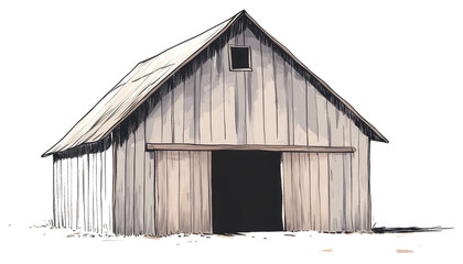 Fototapeta premium Rustic Wooden Barn Building Farm Structure