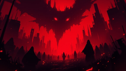 anime wallpaper abstract illustration background..