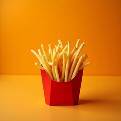 Perfectly Cooked French Fries in a Classic Fry Container