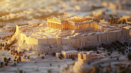 Awe inspiring Acropolis at sunrise ancient Greek architecture majestic historical landmark