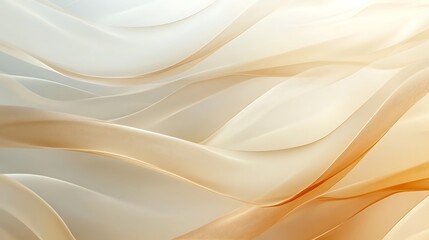 Abstract Beige and Gold Fabric Waves Design