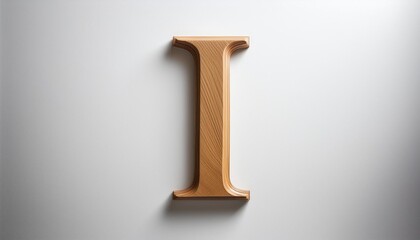 alphabet I on the plain background 