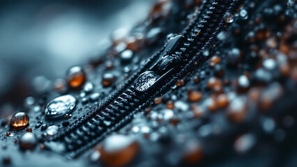 Waterproof boots with a luxurious mood in the rain against a blurred urban backdrop.