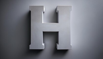 alphabet H on the plain background 