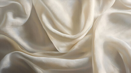 Fototapeta premium Draped fabric showcasing its soft texture and subtle sheen. A luxurious and elegant material.