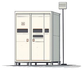 Automated Vending Machine with Adjacent Signage