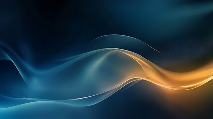 Abstract Blue and Gold Wave Design Background