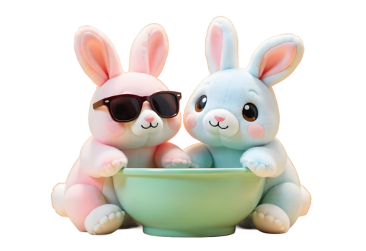 Rabbits and cats. Sylvanian Families toys. Toy rabbits. collectibles. Soft toys with fur. Pretty bunnies with clothes and accessories to play dolls