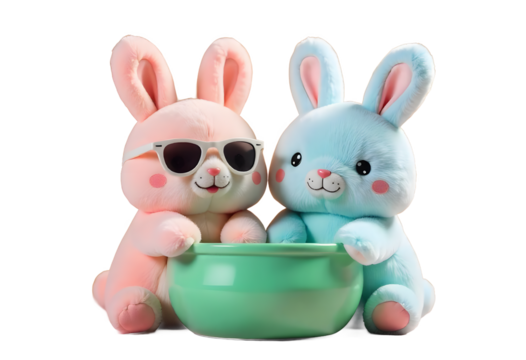 Rabbits and cats. Sylvanian Families toys. Toy rabbits. collectibles. Soft toys with fur. Pretty bunnies with clothes and accessories to play dolls