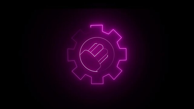Glowing Optical fiber connectors vector   line icon on dark background. setting icon covering the Optical fiber connectors .