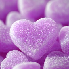 A sweet purple candy hearts treat for Valentine's Day