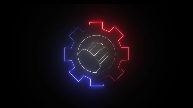 Glowing Optical fiber connectors vector   line icon on dark background. setting icon covering the Optical fiber connectors .