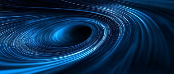 Fototapeta premium Abstract Blue Swirling Vortex Light Energy Flow
