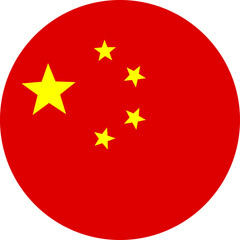 CHINA flag illustrator national of round