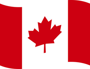 Canada waving flag illustrator of national  icon