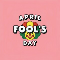 1st April Fools Day with a head clown, Be careful and avoid being fooled.