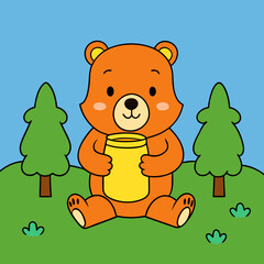 Fototapeta premium bear in the forest
