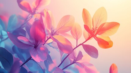 Obraz premium Vibrant Floral Aesthetic with Soft Hues